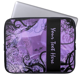 Funda Para Portátil Manga personalizada de patrón de Gótico negro y pú