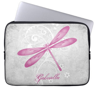 Funda Para Portátil Manga personalizada de portátil Magenta Dragonfly