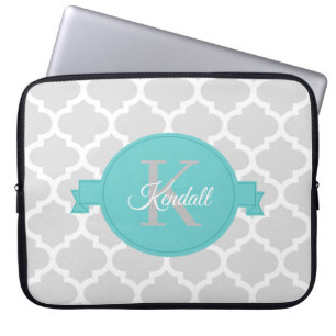 Funda Para Portátil Manga personalizada de portátiles Quatrefoil verde