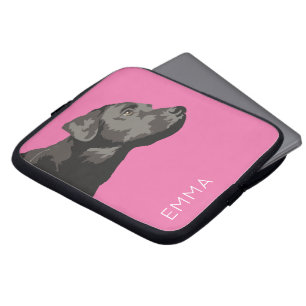 Funda Para Portátil Manga personalizada Labrador negra del ordenador