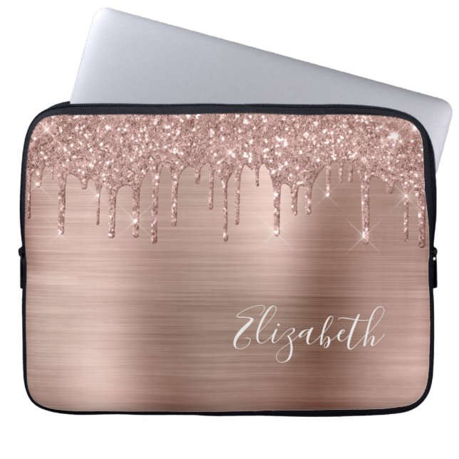 Funda Para Portátil Manga personalizada para portátiles Rosa Gold Purp (Frente)
