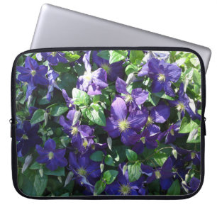 Funda Para Portátil manga portátil azul clematis
