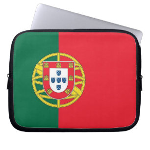 Funda Para Portátil Manga portátil con bandera portuguesa
