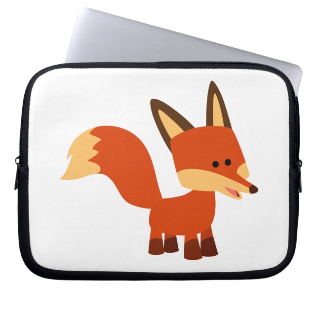 Funda Para Portátil Manga portátil Cute Astute Personalizado Fox (Frente)