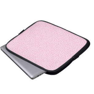 Funda Para Portátil manga portátil de punto de polka rosa claro