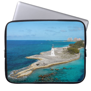 Funda Para Portátil Manga portátil del faro de la isla de las Bahamas