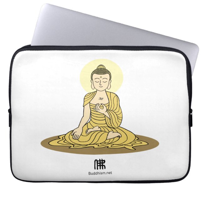 Funda Para Portátil Manga portátil Golden Serenity Buddha (Frente)
