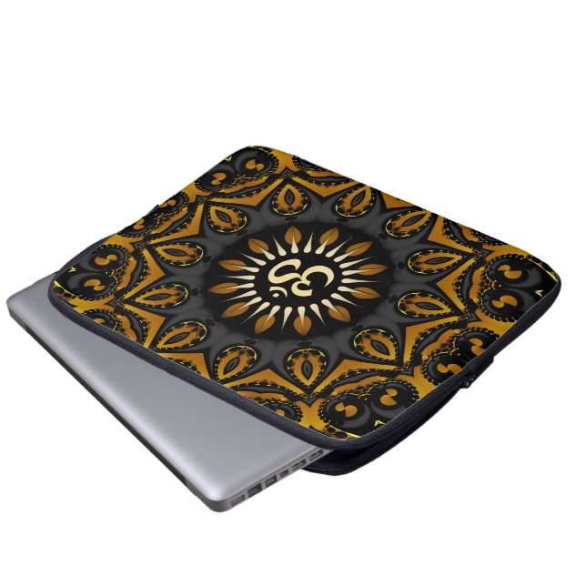 Funda Para Portátil Manga portátil Golden Solar Aum Flowe (Inferior anverso)
