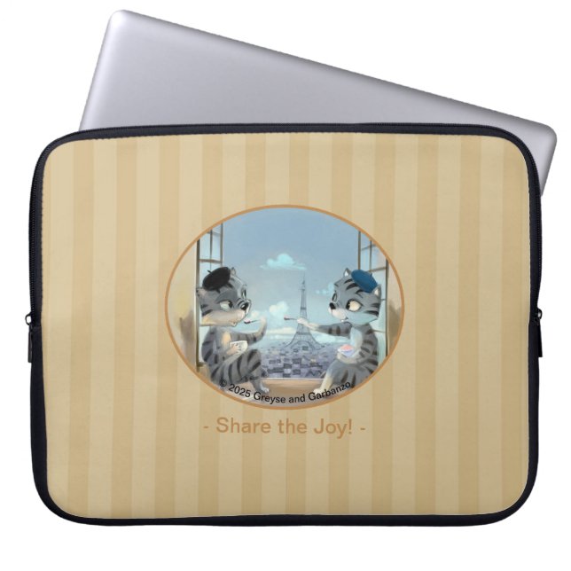 Funda Para Portátil Manga portátil París por día - Alegría (varios tam (Frente)