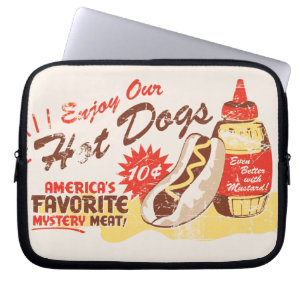 Funda Para Portátil Manga retra del ordenador portátil del perrito