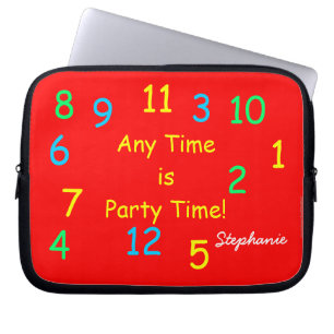 Funda Para Portátil Manga roja del ordenador portátil del tiempo del