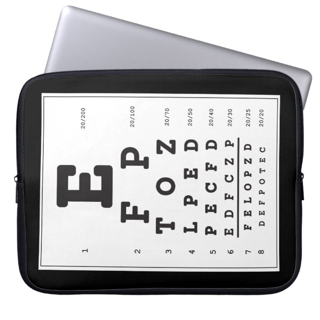 Funda Para Portátil Manga superior del gráfico ocular (Frente)