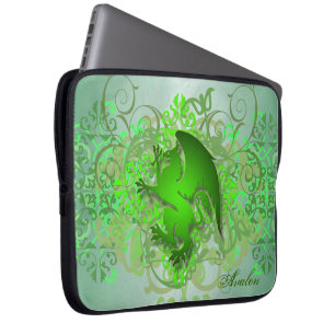 Funda Para Portátil Manga verde urbana grande del ordenador portátil