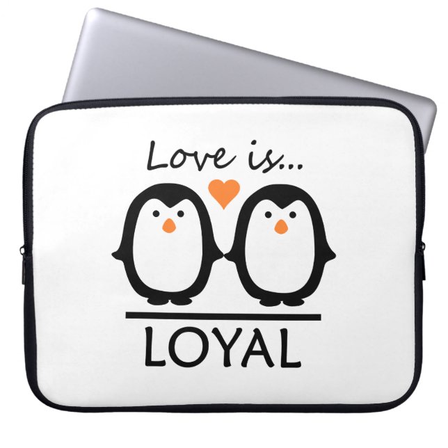Funda Para Portátil Mangas de laptop Penguin Love (Frente)