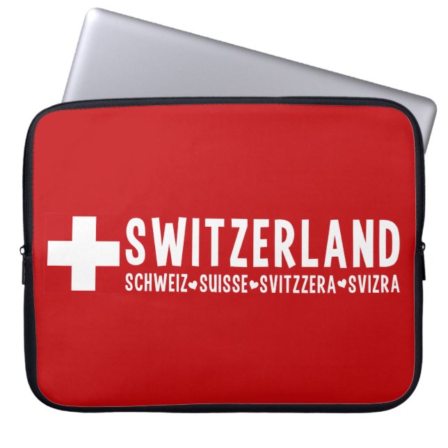 Funda Para Portátil Mangas para portátiles de SUIZA (Frente)