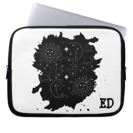 FUNDA PARA PORTÁTIL MANGUITO DE ASTROLOGÍA(B&W)