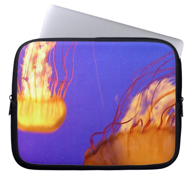 FUNDA PARA PORTÁTIL MANGUITO DE LAPTOP DE JELLYFISH DE GLOBO (Frente)