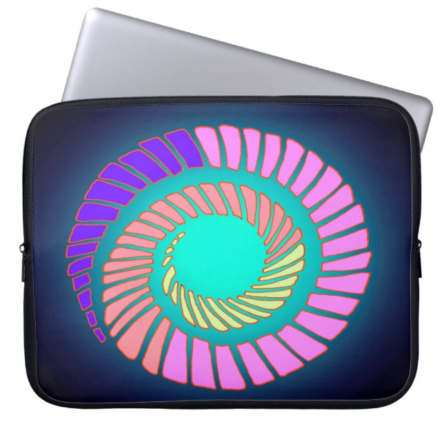 Funda Para Portátil Manguito de portátil de espiral terrestre (Frente)