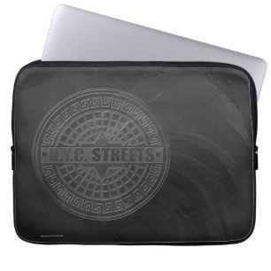 Funda Para Portátil Manhole Cubre Mármol Negro
