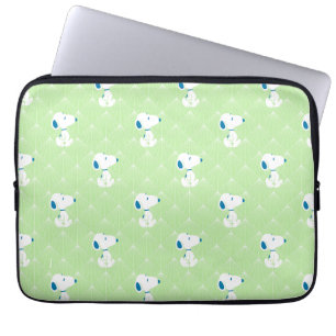 Funda Para Portátil Maní   Patrón de sueños de deco verde Snoopy
