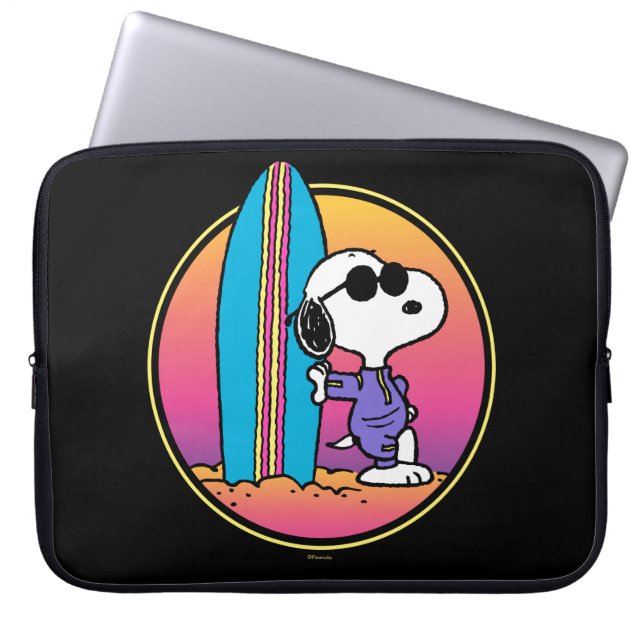 Funda Para Portátil Maní | Snoopy Beach Beagle (Frente)