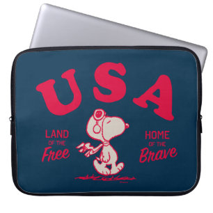 Funda Para Portátil Maní Tierra libre de Snoopy USA