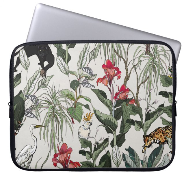 Funda Para Portátil Mano de patrón sin soldadura dibujada Ilustracion  (Frente)