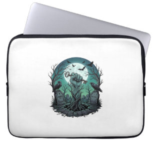 Funda Para Portátil Mano de Zombie Mors Llave de Esqueleto Lápida Cuer