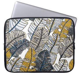 Funda Para Portátil Mano dibujada: hojas tropicales