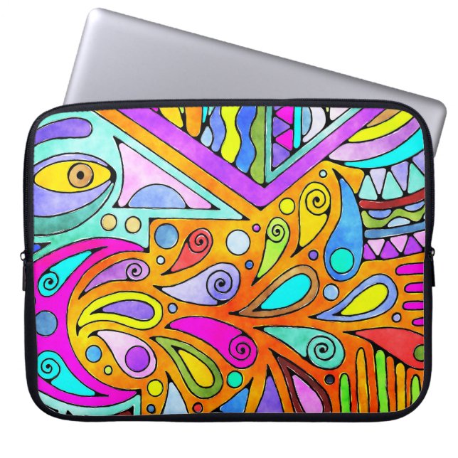 Funda Para Portátil Mano dibujada por EDDArt - Blah Blah 1 (Frente)