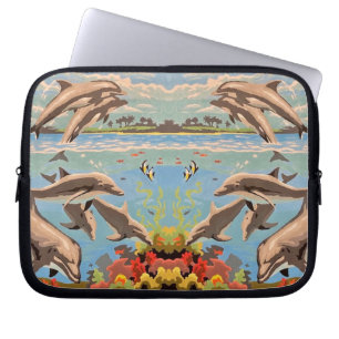 Funda Para Portátil Mano Pintada Por Número Delfines lúdicos