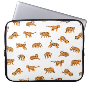 Funda Para Portátil Mano vintage sin fisuras de tigre japonés
