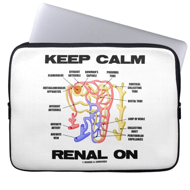 Funda Para Portátil Mantener Calm Renal Activado (Nefron Riñón) (Frente)
