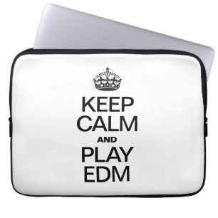 FUNDA PARA PORTÁTIL MANTENER CALMA Y REPRODUCIR EDM