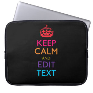 Funda Para Portátil Mantener la CALMA y editar texto a varios colores