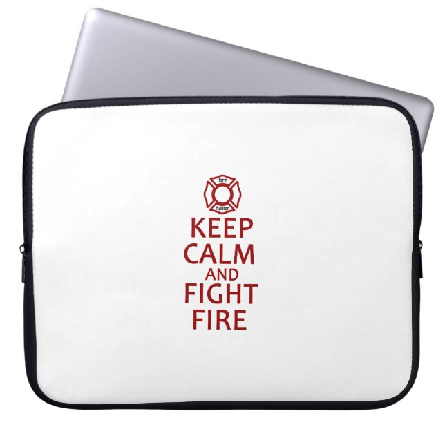 Funda Para Portátil Mantenga fuego tranquilo y de la lucha (Frente)
