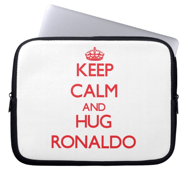 Funda Para Portátil Mantenga tranquilo y ABRAZO Ronaldo (Frente)