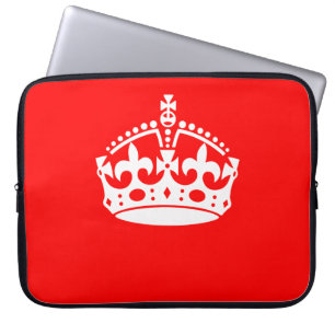 Funda Para Portátil ¡MANTENGAN LA CALMA EN Personalizar Rojo!