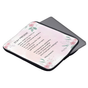 Funda Para Portátil Manténgase presente - Poema de edificación motivac