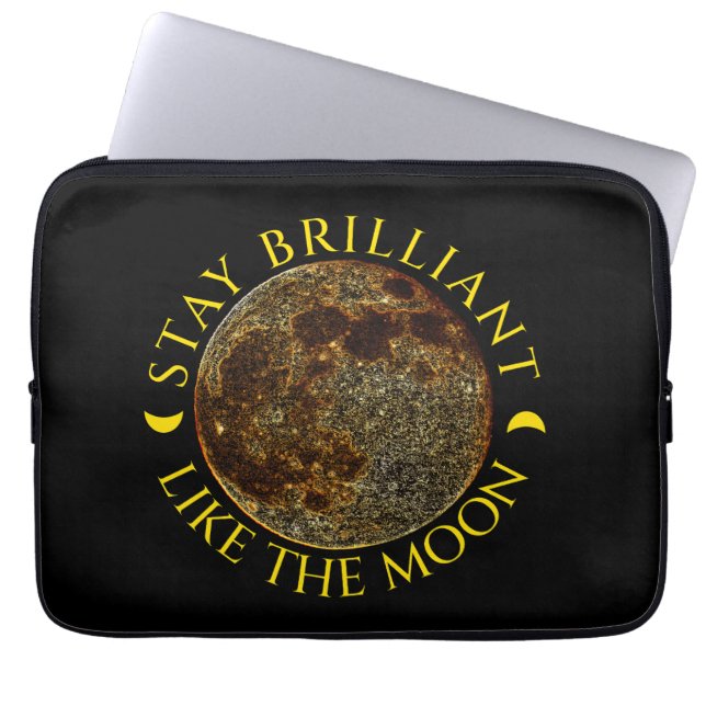 Funda Para Portátil Mantente brillante como la luna - Cita celestial (Frente)