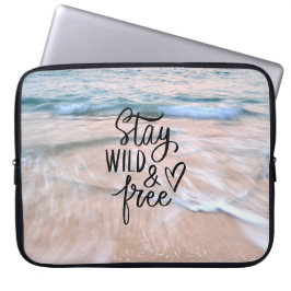 Funda Para Portátil Mantente Salvaje Y Gratuita Fotografía De Playa
