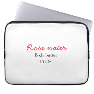 Funda Para Portátil Mantequilla corporal de rosa añadir texto nombre p