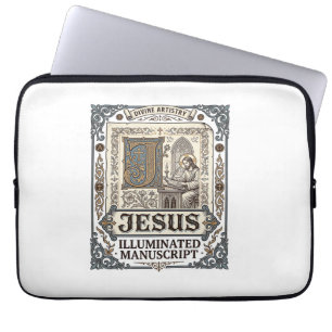 Funda Para Portátil Manuscrito de Jesús Fe Católica Vintage