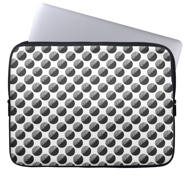 Funda Para Portátil Many Moons Black & White Pattern (Frente)
