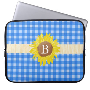 Funda Para Portátil Manzanas azules de estilo campestre, girasol, mono