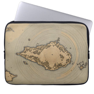 Funda Para Portátil Mapa Antiguo de Isla de Cartografía Fantástica Vin