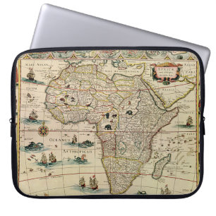 Funda Para Portátil Mapa de África de los 1660's del vintage de Willem