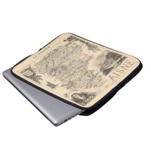 Funda Para Portátil Mapa de Alexandre Vuillemin del Departamento de Ai