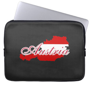 Funda Para Portátil Mapa de bandera de Austria