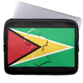 Funda Para Portátil Mapa de bandera de GUYANA computadora patriótica N